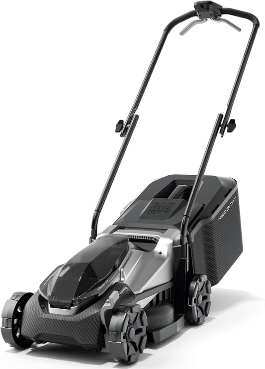 20V 14" Electric Lawn Mower, Brushless Cordless Lawn Mower with 2-in-1 Mulching & Bagging, 5.0Ah Battery Lightweight Push Mower with 5-Position Height Adjustment for Small Yards
