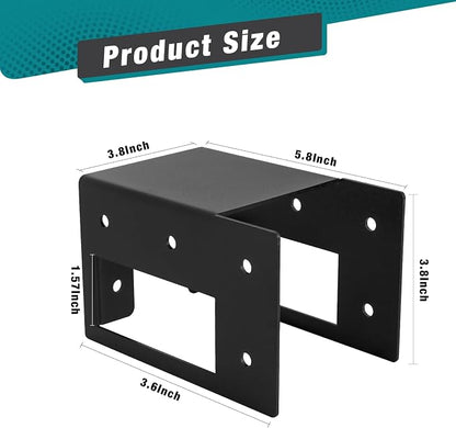 Firewood Log Storage Rack Bracket 8 Pack,Fireplace Wood Storage Holder,Indoor Outdoor Adjustable Heavy Duty Powder Coated Steel Holder with Wood Screws