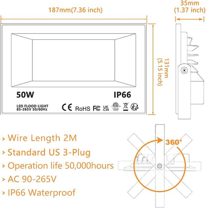MELPO Led Flood Light 500W Equivalent, RGBW Led Outdoor Lights Colored Floodlight with Remote,50W,5000ML 2700K,120 Colors, Timing, Dimmable, Custom Modes, Landscape Lighting (4 Pack)