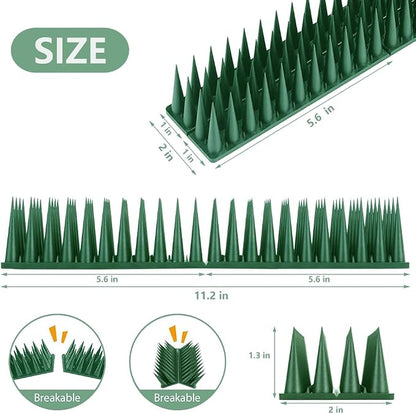 Bird Spikes, 18.7 Ft Bird Deterrent Strips Spikes for Small Birds Deterrent Spikes for Fences and Roof to Keep Birds Away