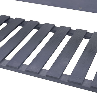 Outsunny 41" Raised Garden Bed with Trellis on Wheels, Wooden Elevated Planter Box with Legs and Bed Liner, for Flowers, Herbs & Vegetables, Gray