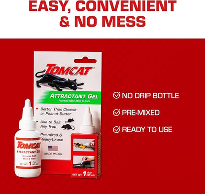 Tomcat Attractant Gel, 1 oz. | Attracts Both Mice & Rats, Ready-to-Use, Use to Bait Any Trap