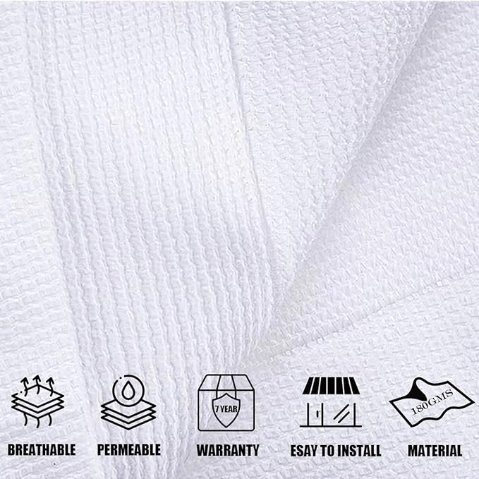 90% White Shade Cloth, 8 x 10 FT Sun Shade Sails for Patio, Garden, Greenhouse, Plant, Chicken Coop, Dog Kennel, Backyard, Balcony