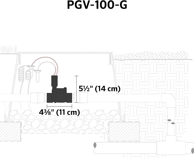 Hunter PGV Sprinkler Valve, 1 in. Irrigation Valve with 24VAC Solenoid | 1 in. sprinkler valve with female-thread inlet/outlet, 24VAC solenoid, and 150 PSI rating; no flow control (PGV100G)