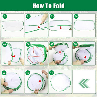 2PCS Garden Netting Covers for Raised Beds, 3.9 X 2FT Garden Raised Bed Cover with 10 Stakes, Plant Netting for Garden Protection, Insect Bird Pest Barrier for Vegetables Fruits Flowers Crops