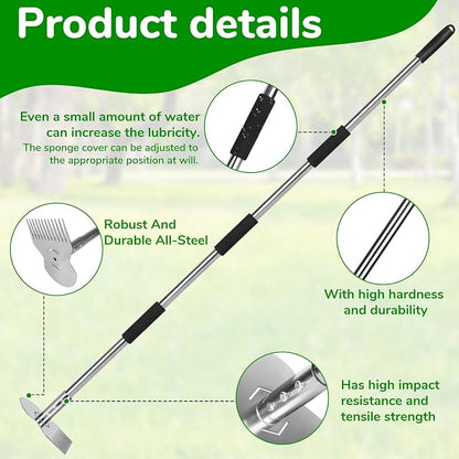Garden Tools,Weeder Tool,63" Weed Puller Tool with Long Handle,Easy Weeding Without Bending or Squatting Down,Weeding Tools Suitable for Farm Planting,Gardening(Silver 12 Claws)