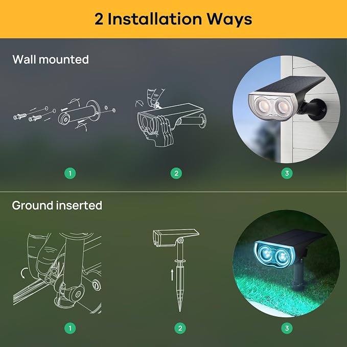 Linkind Solar Lights Outdoor StarRayS, Color Changing Solar Spot Lights, IP65 Waterproof Easter Lights for Landscape Garden Pathway Walkway (Multicolor, 10 Pack)