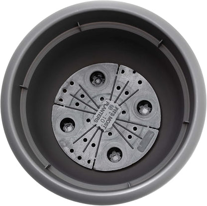 Bloem Ariana 6" Plastic Self-Watering Planter, Charcoal, 4-Pack | Self-watering disk at the bottom of each pot that acts as a water wick and reservoir for optimal plant health