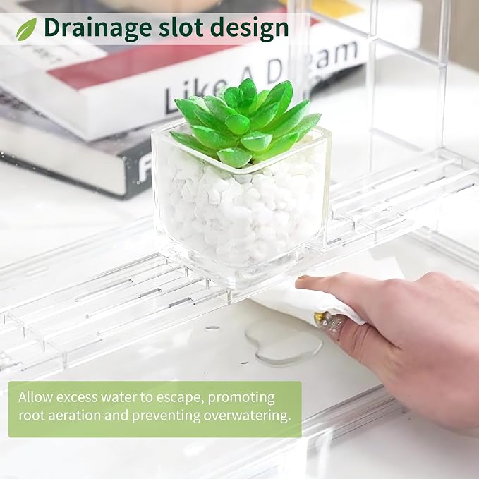 Mini Greenhouse Indoor with Magnetic Door, M-4tier-2pcs | Retains Warmth & Moisture, Durable Construction, Magnetic Door, Adjustable Dividers Fit Different Plants, Tool-Free Assembly