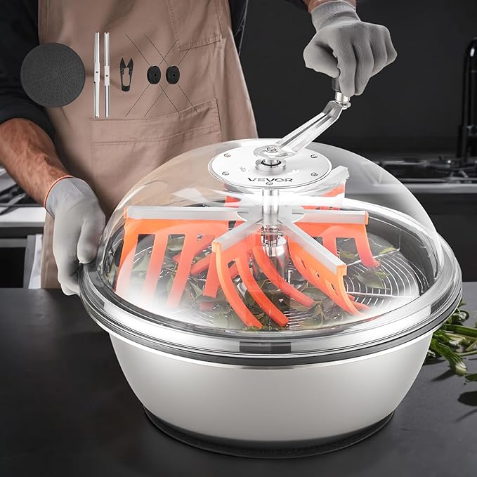 VEVOR Bud Leaf Bowl Trimmer, 19 in Bud Trimmer with Sharp Stainless Steel Blades, Visual Cutting, Wet & Dry Hydroponic Cutting Machine, Twisted Spin Cut for Plants Leaves Buds Flowers