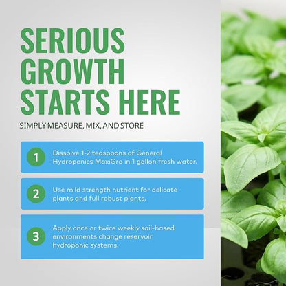 General Hydroponics MaxiGro Plant Food for Vigorous Growth, 2.2 lbs.