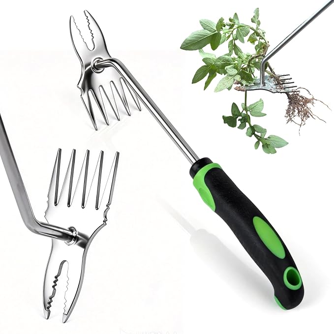 Ocean Pearl Weed Puller Tool, Weed Puller Hand Weeding Tool, Weeder Tool, Weed Remover Tool for Garden Tools & Gardening Hand Tools, Manual Dandelion Root Remover, Ergonomic Handle for Lawn Yard