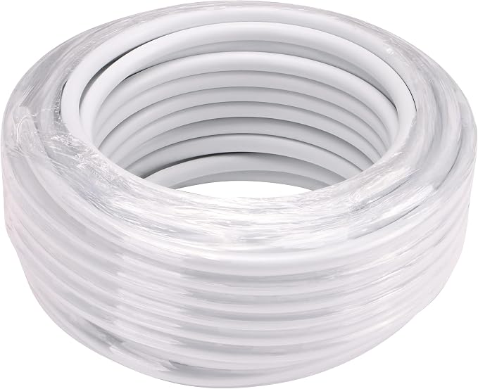 Raindrip R255DT 1/4-Inch Drip Irrigation Supply Tubing, 50 Foot, for Drip Irrigation, Drip_Emitters, Irrigation_Parts, Systems, White Polyethylene (Pack of 10)
