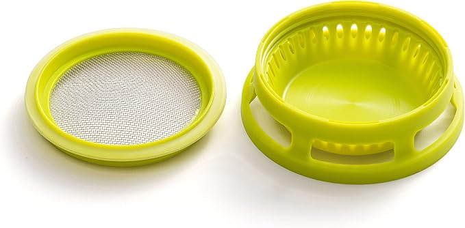 Jarware Mason Jar Lid, Seed Sprouting Lids For Wide Mouth Mason Jars, Set of 2