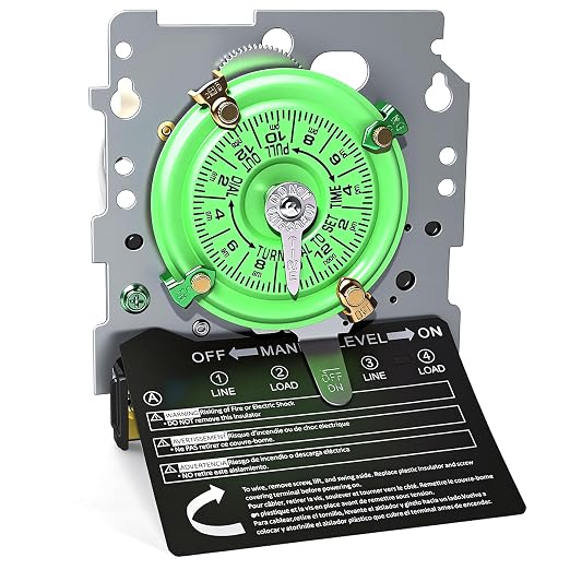T104M Mechanical Pool Timer Switch Mechanism Only 208–277 V, 40 A, DPST | Suitable for pool pumps, cleaning pumps, HVAC fans, and water heaters. 12 on/off cycles daily; 5 years support.