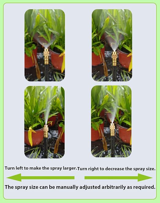 Drip Irrigation System,Automatic Garden Watering System,360° Adjustable Spray Sprinkler Kit, Easy Installation No Tools, Fine Mist Watering for Garden,Patio,Potted Plants,Courtyard Watering System