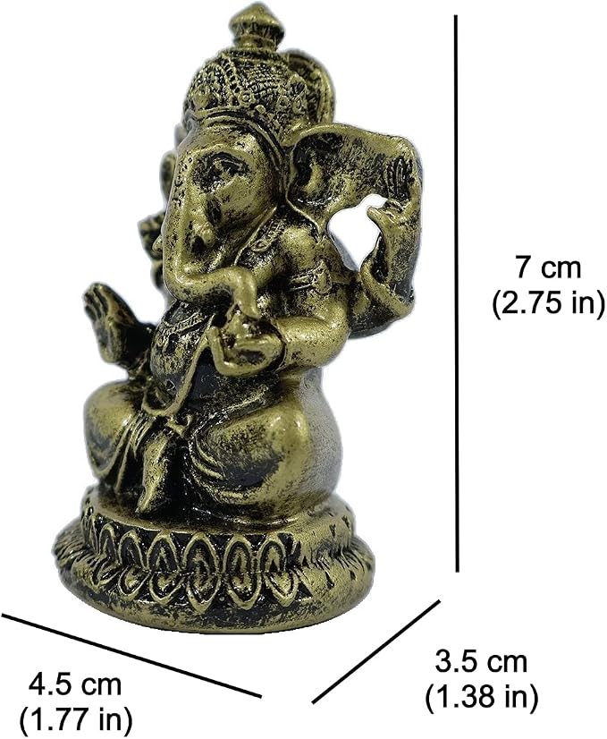 Lord Ganesha Buddha Statue - Elephant God Sculptures Ganesh Figurines | Man-Made Stone Home Garden Buddha Decoration Statues