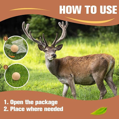 Deer Repellent for Plants, Rabbit Repellent Outdoor, Deer and Rabbit Repellent for Plants, Garden, Trees, Deer Away Safe for People, Pets and Plants, Lasts Up to 60 Days 8 Packs