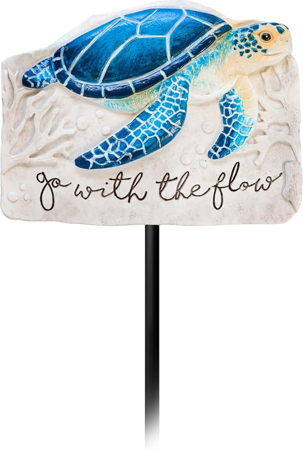 Spoontiques Sea Turtle Garden Stake - Garden Décor - Decorative Stake for Lawn and Yard - Multicolored