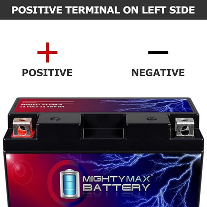 Mighty Max Battery YT14B-4-12 Volt 12 AH, 115 CCA, Rechargeable Maintenance Free SLA AGM Motorcycle Battery
