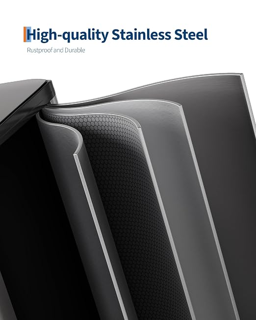 Dual Kitchen Trash Can 2x8 Gal Fingerprint-Proof Stainless Steel Matte Grey | 2 Removable Inner Buckets Step Pedal Soft-Close Lid 2x30L Double Compartment Garbage Can Recycling Bin Modern Kitchens