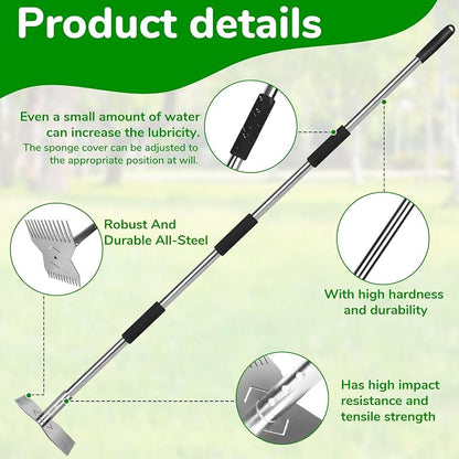 Garden Tools,Weeder Tool,63" Weed Puller Tool with Long Handle,24-Claw Steel Head-Easy Weeding Without Bending or Squatting Down,Weeding Tools Suitable for Farm Planting and Gardening