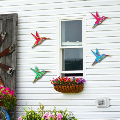 VOKPROOF Metal Hummingbird Wall Decor,Outdoor Fence Art Decoration,Hanging Decorations for Garden,Yard,Patio Balcony