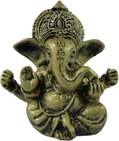 Lord Ganesha Buddha Statue - Elephant God Sculptures Ganesh Figurines | Man-Made Stone Home Garden Buddha Decoration Statues