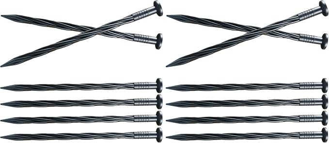 30 Pcs Spiral Landscape Anchoring Spikes, 8 Inch Landscaping Fabric Edging Anchoring Stakes Plastic Edging Nails Nylon Garden Lawn Yard Spikes (Pack of 2)