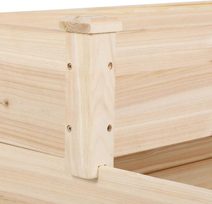 Topeakmart 3 Tier Raised Garden Bed Wood Garden Box Wooden Vegetables/Flower/Herb Elevated Garden Planter Boxes Outdoor, Wood