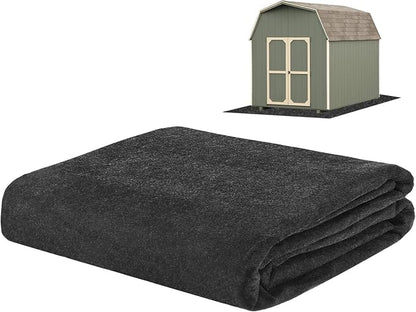 M METERXITY 3 mm Thickened Outdoor Storage Shed Mat, 6x8 ft Waterproof Shed Flooring Mat for Patio Furniture Floor Protecting from Wear/Liquid/Dust/Oil, Non-Slip Felt Rubber Rug Pad [Grey]