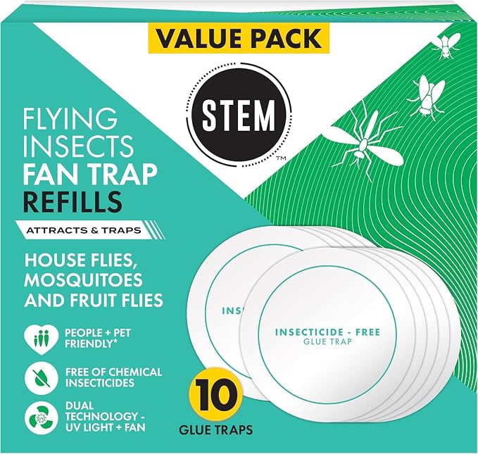 STEM Flying Insect Fan Trap Glue Reﬁll Pads, 10 Count