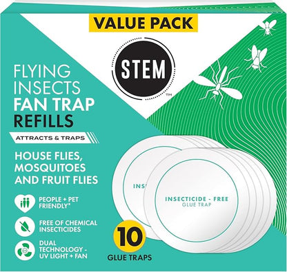 STEM Flying Insect Fan Trap Glue Reﬁll Pads, 10 Count