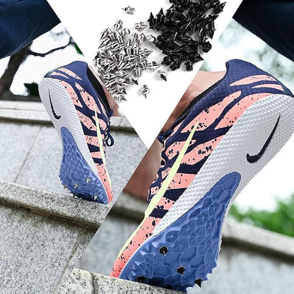 1/4 Inch Track Spikes, 100 Pieces Steel Track Shoe Spikes Replacements and Spike Wrench for Sports Running Track Shoes