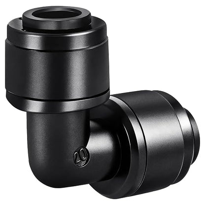 30 Pieces 1/4 Inch Drip Irrigation Elbow Fittings - 1/4'' Drip Line Push-to-Fit Connectors for 1/4 Inch Drip Irrigation Tubing Leak Free Lock Elbow Parts for Drip Irrigation System