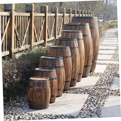 Wooden Barrel Planter Oak Aging Barrels bar Barrel Succulent Pot Small Wooden Bucket Gardening Planter Barrel Shape Plant Pot Wine Barrel for bar Whisky Floor Trim Antique