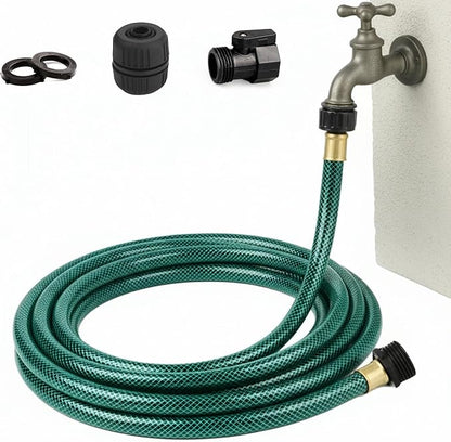 Lightweight Flexible PVC Garden Hose - 20FT Leakproof Water Hoses with Shut Off Valve and 3/4 Inch GHT Fittings for Small Yard and Outdoor Cleaning