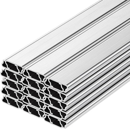 VEVOR Greenhouse Spring Wire and Lock Channel, 30 Packs 6.56 ft PVC-Coated Wiggle Wire & Aluminum Alloy Channel Bundle Kit with Included Screws, 0.05 in Thickened, Poly Film & Shade Cloth Attachments