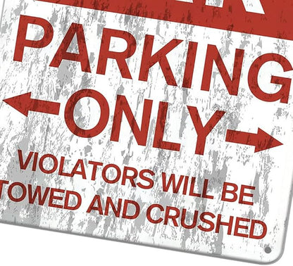 Car Room Wall Decor Vintage Metal Sign RACE CAR PARKING ONLY Signs For Boys Room Bedroom Garage Man Cave Art 12x8 Inches (Picture style-b-19)