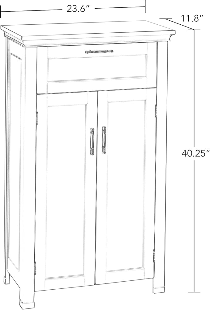 RiverRidge Somerset Two-Door Floor Cabinet, White