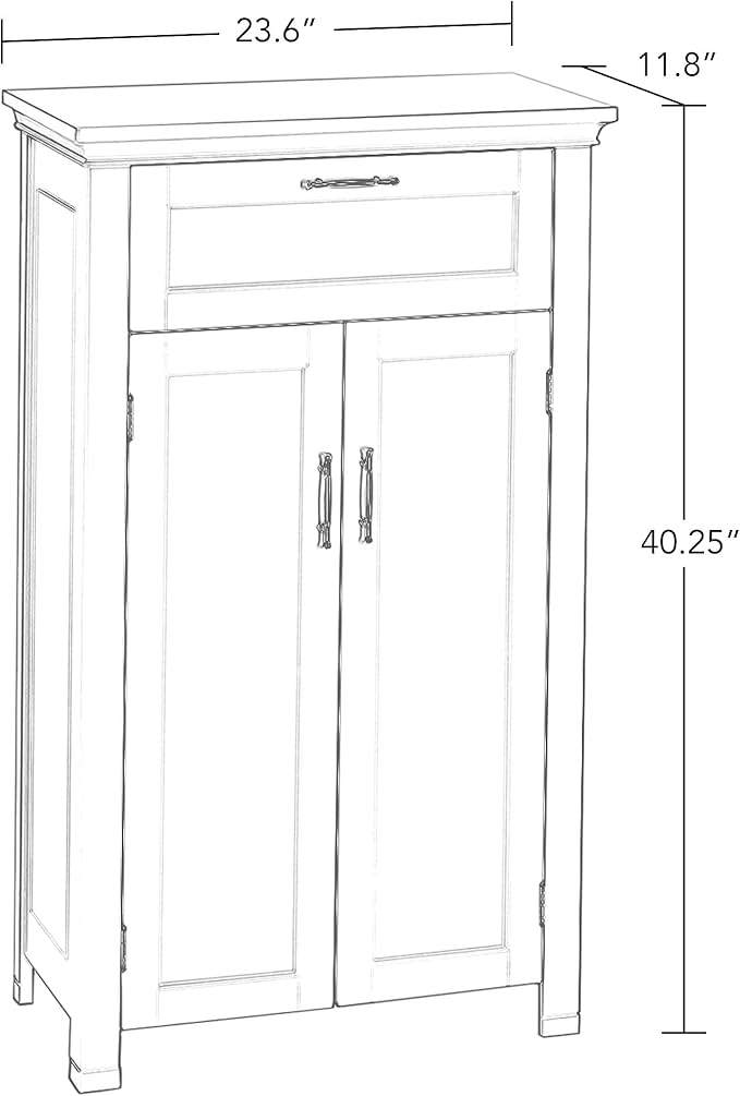 RiverRidge Somerset Two-Door Floor Cabinet, Gray