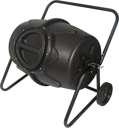 KoolScapes Wheeled Tumbling Composter, 50-Gallon, Black