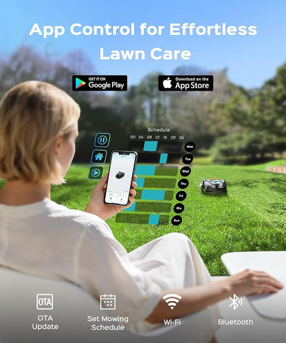 YARDCARE 2026 New M800Plus Robot Lawn Mower, GPS & 3D Vision, with 32.8 ft Magnetic Stripe, Obstacle Avoidance, Auto-Charging, APP Control, Bow-Shaped Mowing for Lawns up to 8611 sq.ft (Dark Black)