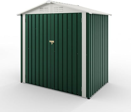 Garvee 6x4 FT Storage Shed – 130 Cu Ft, Sloped Roof, Weatherproof | pacious 130 cu ft interior – fits bikes, ladders, and seasonal gear with ease.
