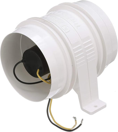 Attwood Turbo 4000 In-Line Bilge Blower 4 Inch 12V | High-output airflow supports efficient bilge ventilation and safety