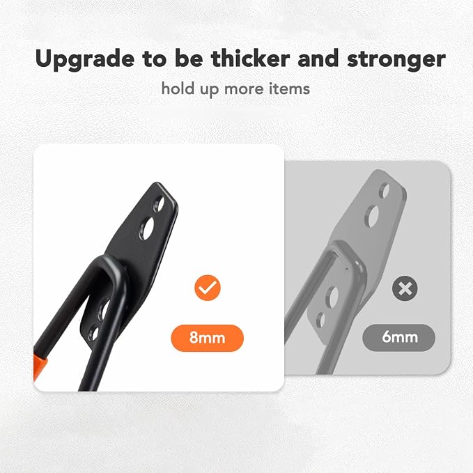 Wallavant Skateboard Hooks 2-Pack Small Utility Heavy Duty Holder Garage Storage Wall Mount for Stroller Tennis Garden Tool Household Warehouse Shed