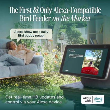 Birdbuddy Solar Hummingbird Feeder with Camera, AI Bird ID, 2K Video, Photo