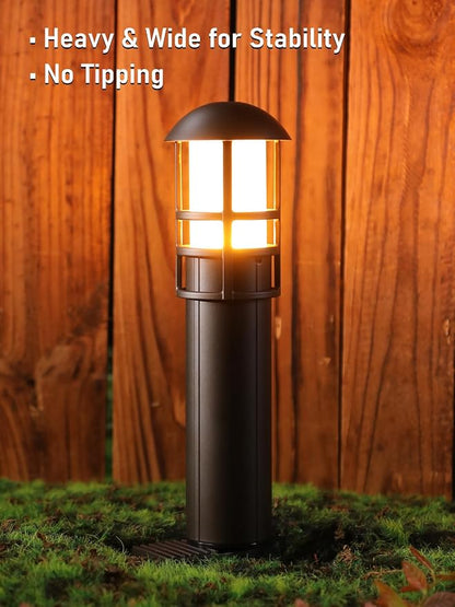 LEONLITE 12-Pack 5CCT Low Voltage Landscape Pathway Lights, 3W, CRI90 | 12-24V AC/DC, Aluminum, ETL, 1800K/2700K/3000K/4000K/5000K, Low Voltage LED Bollard Path Lights, for Walkway Yard Garden