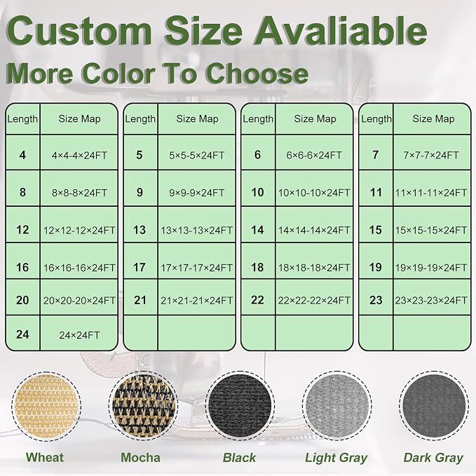 Artpuch Outdoor Pergola Shade Cover 21x23 FT Sun Shade Cloth with Grommets Mocha 90% UV Protection Canopy Patio Privacy Screen (Customized Available)