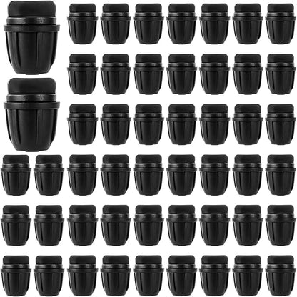 50 Pcs 1/4 Inch Irrigation Tubing End Plugs Fittings,(0.17" ID x 0.25" OD) Lock Barbed End Plugs for 1/4" Tubing Drip Line Plugs End Cap for Drip Irrigation System Connection Parts (Black-End Cap)